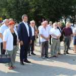 Kazimierza Wielka. Odsłonięcie tablicy „Solidarności” na bramie byłej Cukrowni Łubna / Marta Gajda / Radio Kielce