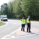 Policyjna akcja na skrzyżowaniu w Rudzie Malenieckiej / Daria Pycia / Radio Kielce