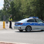 Policyjna akcja na skrzyżowaniu w Rudzie Malenieckiej / Daria Pycia / Radio Kielce