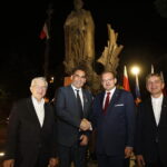 Kraków. Wręczenie odznaczeń osobom zasłużonym dla kadrówki. Na zdjęciu (od lewej): poseł Krzysztof Lipiec, Janusz Knap - prezes Radia Kielce, Jan Józef Kasprzyk - minister do sprawy kombatantów i osób represjonowanych i Andrzej Pruś - przewodniczący sejmiku województwa / Jarosław Kubalski / Radio Kielce