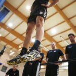 12.08.2019 Kielce. Badania wydolnościowe piłkarzy ręcznych AZS UJK Kielce / Jarosław Kubalski / Radio Kielce