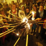 16.08.2019 Nowa Słupia. Dymarki Świętokrzyskie. Pochód z pochodniami / Jarosław Kubalski / Radio Kielce