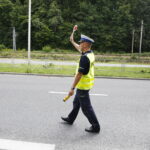 16.08.2019 Kielce. Ulica Krakowska. Policyjna akcja "Sierpniowy weekend 2019" / Jarosław Kubalski / Radio Kielce