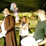 26.08.2019 Ogród Radia Kielce. Próba do granego przez dziennikarzy Radia Kielce spektaklu Śpiąca Królewna" / Jarosław Kubalski / Radio Kielce