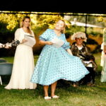 26.08.2019 Ogród Radia Kielce. Próba do granego przez dziennikarzy Radia Kielce spektaklu Śpiąca Królewna" / Jarosław Kubalski / Radio Kielce