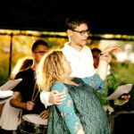 26.08.2019 Ogród Radia Kielce. Próba do granego przez dziennikarzy Radia Kielce spektaklu Śpiąca Królewna" / Jarosław Kubalski / Radio Kielce