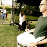 26.08.2019 Ogród Radia Kielce. Próba do granego przez dziennikarzy Radia Kielce spektaklu Śpiąca Królewna" / Radio Kielce