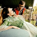 26.08.2019 Ogród Radia Kielce. Próba do granego przez dziennikarzy Radia Kielce spektaklu Śpiąca Królewna" / Radio Kielce