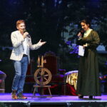 30.08.2019 Ogród Radia Kielce. Spektakl "Śpiąca Królewna" grany przez dziennikarzy Radia Kielce. Paweł Solarz i Magdalena Sitek / Jarosław Kubalski / Radio Kielce