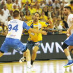 31.08.2019 Kielce. PGNiG Superliga. Mecz PGE Vive Kielce - SPR Stal Mielec. Igor Karacić / Jarosław Kubalski / Radio Kielce