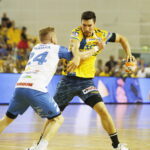 31.08.2019 Kielce. PGNiG Superliga. Mecz PGE Vive Kielce - SPR Stal Mielec. Alex Dujszebajew / Jarosław Kubalski / Radio Kielce