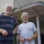 Bajkowe Lato z Radiem Kielce. Na zdjęciu Zbigniew Żmudzki, producent filmowy i Tadeusz Wijata, kierownik łódzkiego oddziału Filmoteki Narodowej / Patryk Cudzik / Radio Kielce