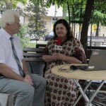 Letni Raport Dnia. na zdjęciu: Ryszard Zych - burmistrz Stopnicy w rozmowie z red. Ewą Okońską / Krzysztof Bujnowicz / Radio Kielce