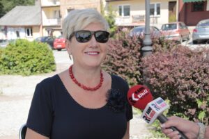 Łopuszno. Letni Raport Dnia. Irena Marcisz - wójt gminy Łopuszno / Krzysztof Bujnowicz / Radio Kielce