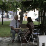 Letni Raport Dnia. na zdjęciu: Ryszard Zych - burmistrz Miasta i Gminy w rozmowie z red. Ewą Okońską / Krzysztof Bujnowicz / Radio Kielce