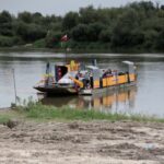 Nowy Korczyn. Budowa mostu na Wiśle / Krzysztof Bujnowicz / Radio Kielce