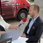 Miedziana Góra. Letni Raport Dnia. Na zdjęciu wójt Damian Sławski / Krzysztof Bujnowicz / Radio Kielce