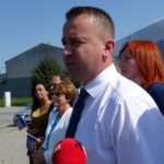 27.08.2019. Opatów. PiS-bus z wizytą. Na zdjęciu: Michał Cieślak - poseł / Emilia Sitarska / Radio Kielce