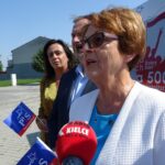 27.08.2019. Opatów. PiS-bus z wizytą. Na zdjęciu: Maria Zuba - poseł / Emilia Sitarska / Radio Kielce