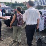 Na placu targowym w Opatowie posłowie PiS promowali programu dla wsi pod nazwą "Polska Ziemia". Poseł Marek Kwitek / Grażyna-Szlęzak-Wójcik / Radio Kielce