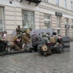 Kielce. Barykady na ulicy Sienkiewicza / Wiktor Taszłow / Radio Kielce