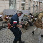 Kielce. Barykady na ulicy Sienkiewicza / Wiktor Taszłow / Radio Kielce