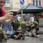 Kielce. Barykady na ulicy Sienkiewicza / Wiktor Taszłow / Radio Kielce
