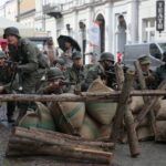 Kielce. Barykady na ulicy Sienkiewicza / Wiktor Taszłow / Radio Kielce