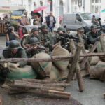 Kielce. Barykady na ulicy Sienkiewicza / Wiktor Taszłow / Radio Kielce