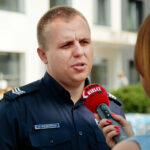 Jędrzejów. Nie żyje 3-miesięczna dziewczynka. Na zdjęciu: Michał Kwieciński - KPP w Jędrzejowie / Wiktor Taszłow / Radio Kielce