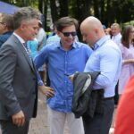 Piknik rodzinny Prawa i Sprawiedliwości. Na zdjęciu: Krzysztof Słoń - senator Rzeczypospolitej Polskiej, Rafał Nowak - Dyrektor Wzgórza Zamkowego / Wiktor Taszłow / Radio Kielce