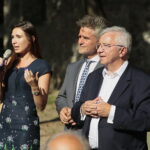 Piknik rodzinny Prawa i Sprawiedliwości. Na zdjęciu od lewej: Patrycja Iwańska-Bęben, Krzysztof Słoń - senator Rzeczypospolitej Polskiej, Krzysztof Lipiec - poseł PiS / Wiktor Taszłow / Radio Kielce