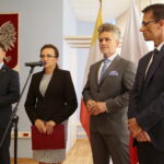 Promesy na usuwanie skutków klęsk żywiołowych. Na zdjęciu (od lewej): Bartłomiej Dorywalski – wicewojewoda świętokrzyski, Agata Wojtyszek – wojewoda świętokrzyski, Krzysztof Słoń - senator PiS, Andrzej Klimczak / Wiktor Taszłow / Radio Kielce