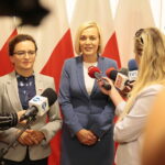 Briefing prasowy wojewody oraz wiceministra cyfryzacji. Na zdjęciu (od lewej): Agata Wojtyszek - wojewoda świętokrzyski, Renata Janik - wicemarszałek Województwa Świętokrzyskiego / Wiktor Taszłow / Radio Kielce