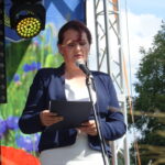 Kunów. Dożynki gminne. Na zdjęciu radna sejmiku - Magdalena Zieleń / Emilia Sitarska / Radio Kielce