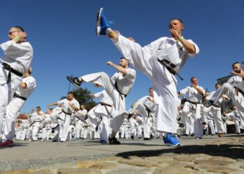 26.08.2016 Kielce. Międzynarodowy Letni Obóz Karate Shinkyokushinkai / Wojciech Habdas / Radio Kielce