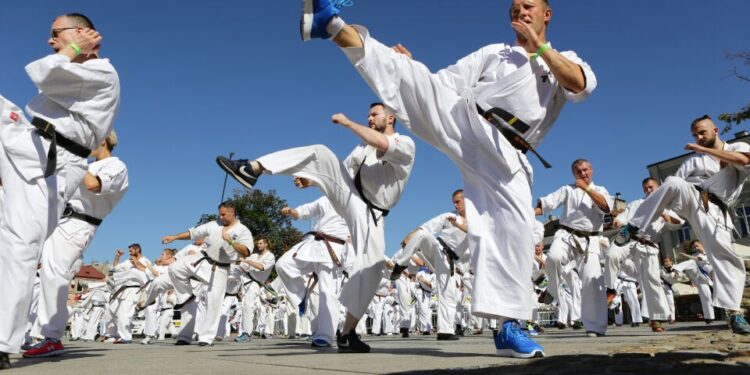 26.08.2016 Kielce. Międzynarodowy Letni Obóz Karate Shinkyokushinkai / Wojciech Habdas / Radio Kielce