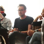 05.09.2019. Kielce. Konferencja przed spektaklem "Hańba" w Teatrze Żeromskiego. Na zdjęciu: Amadeusz Nosal - wideo / Wiktor Taszłow / Radio Kielce