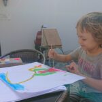 12.09.2019. Kielce. Plener malarski Karczówka 2019. Janek – najmłodszy uczestnik pleneru. / Dorota Klusek / Radio Kielce