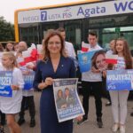 07.09.2019. Starachowice. Przedwyborcze spotkanie Agaty Wojtyszek na terenie bazy MZK / Anna Głąb / Radio Kielce