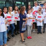 07.09.2019. Starachowice. Przedwyborcze spotkanie Agaty Wojtyszek na terenie bazy MZK / Anna Głąb / Radio Kielce