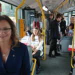 07.09.2019. Starachowice. Przedwyborcze spotkanie Agaty Wojtyszek na terenie bazy MZK / Anna Głąb / Radio Kielce