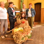 Na zdjęciu: twórczynie wieńca, od lewej: Stefania Stolecka, Joanna Cywoniuk, Bernarda Pawlik i Agnieszka Krzos / Magdalena Galas-Klusek / Radio Kielce