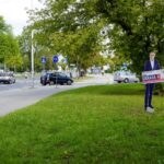 13.09.2019. Kielce. Reklama wyborcza Artura Gierady przy ulicy Warszawskiej w Kielcach / Piotr Kwaśniewski / Radio Kielce