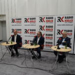 15.09.2019 Kielce. Studio Polityczne Radia Kielce. Na zdjęciu od lewej:  Piotr Wawrzyk - wiceminister spraw zagranicznych, kandydat PiS do Sejmu; Artur Gierada - szef świętokrzyskiej Platformy Obywatelskiej, kandydat KO do Sejmu; Czesław Siekierski - kandydat do Sejmu z listy PSL / Aneta Cielibała-Gil / Radio Kielce