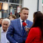 15.09.2019. Busko-Zdrój. Wizyta premiera Mateusza Morawieckiego. Na zdjęciu: Michał Cieślak - poseł / Piotr Kwaśniewski / Radio Kielce