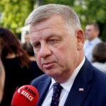 15.09.2019. Busko-Zdrój. Wizyta premiera Mateusza Morawieckiego. Na zdjęciu: Jarosław Rusiecki - senator PiS / Piotr Kwaśniewski / Radio Kielce