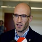 17.09.2019. Kielce. Uroczysta inauguracja systemu Alma w Wojewódzkiej Bibliotece Publicznej. Na zdjęciu: Maciej Dziubecki - przedstawiciel producenta sytemu Alma w Polsce / Piotr Kwaśniewski / Radio Kielce