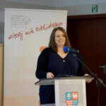 17.09.2019. Kielce. Uroczysta inauguracja systemu Alma w Wojewódzkiej Bibliotece Publicznej. Na zdjęciu: Anna Godowska - kierownik Działu Metodyki, Szkoleń i Analiz w Wojewódzkiej Bibliotece Publicznej w Kielcach / Piotr Kwaśniewski / Radio Kielce