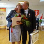 10.09.2019. Jędrzejów. Jubilaci świętujący 50-lecie pożycia małżeńskiego. Na zdjęciu: Elżbieta i Zbigniew Poczęty / Ewa Pociejowska-Gawęda / Radio Kielce